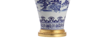 Zhou 26.5" Ceramic/Iron Traditional Cottage LED Table Lamp - JONATHAN Y